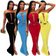EVE Solid Color Off Shoulder Split Maxi Dress YF-10994
