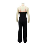 EVE Solid Color Off Shoulder Slim Jumpsuit YF-10974
