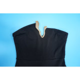 EVE Solid Color Off Shoulder Slim Jumpsuit YF-10974