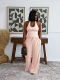EVE Solid Color Sleeveless Casual Two Piece Pants Set SFY-839