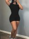 EVE Solid Color Short Sleeve Mini Dress GDYF-3151
