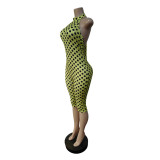 EVE Polka Dots Print Sleeveless Jumpsuit MEM-88687