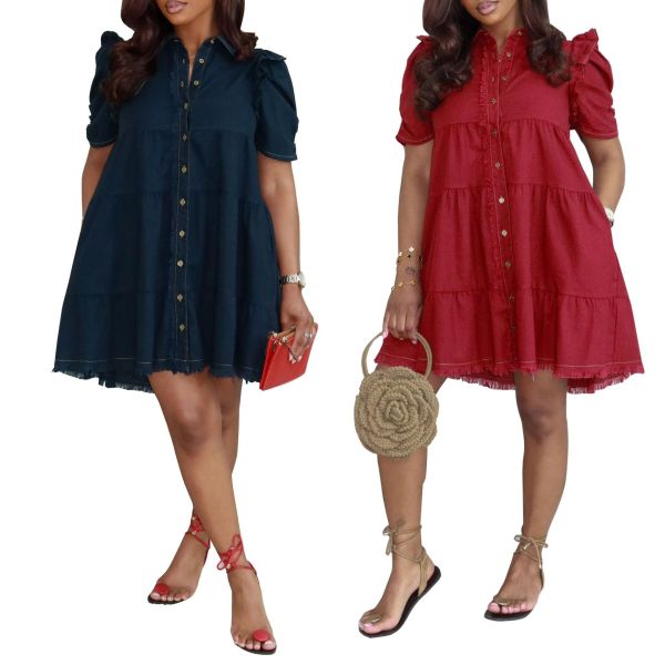 EVE Short Sleeve Solid Color Mini Dress BMF-837