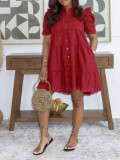 EVE Short Sleeve Solid Color Mini Dress BMF-837
