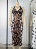 EVE Leopard Print Sleeveless Split Midi Dress GPBY-DR8276