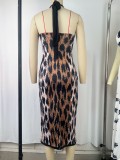 EVE Leopard Print Sleeveless Split Midi Dress GPBY-DR8276