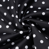 EVE Polka Dots Print Backless Tie Up Mini Dress GPKJ-MR48183