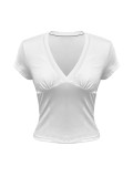 EVE V Neck Short Sleeve T Shirt GZJF-ZJ2668