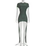 EVE Backless Hollow Out Ruched Mini Dress GSZM-J26DS116