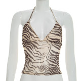 EVE Print Sling Tie Up Tops GSBW-J26TP104