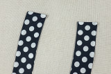 EVE Black White Color Block Polka Dot Print Mini Dress GJYO-305067