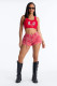 EVE Rivet-Embellished Waist Chain Denim Short LA-6010