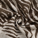 EVE Zebra Print V-neck Mesh Tank Top GSBW-C26TP061