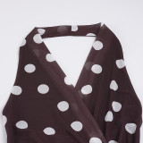 EVE Polka Dots Print Sleeveless Backless Mini Dress GPKJ-MR47709
