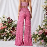 EVE Casual Loose Sequin Loose Wide Leg Jumpsuit GXRF-QC171