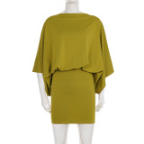 EVE Backless Chain Solid Color Mini Dress GPKJ-MR42659