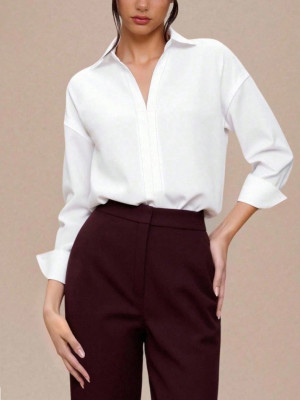 EVE Loose V Neck Long Sleeve Shirts GSRX-663