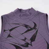 EVE Print Sleeveless Knits Top GPKJ-MR48313