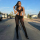 EVE See Through Hollow Out Deep V Neck Jumpsuit GDSF-J26JP067