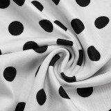 EVE Deep V Neck Polka Dot Print Tops GDSF-J26TP092