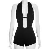 EVE Halterneck Backless Sleeveless Romper GDSF-D26RP037