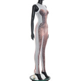 EVE Print Sleeveless Tight Jumpsuit GDSF-D26JP045