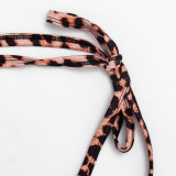 EVE Leopard Print Halterneck Top Fifth Pants Suit GDSF-D26ST059