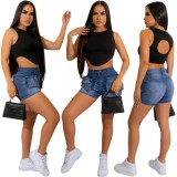 EVE Fashion Washed Denim Shorts LA-3308