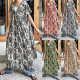 EVE Print Short Sleeve Big Swing Maxi Dress GSRX-832