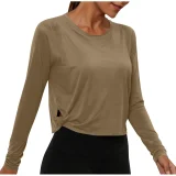 EVE Solid Color Long Sleeve T Shirt GYZY-6703