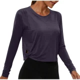 EVE Solid Color Long Sleeve T Shirt GYZY-6703
