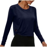 EVE Solid Color Long Sleeve T Shirt GYZY-6703