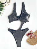 EVE Backless Solid Color One Piece Swimsuit CASF-6784