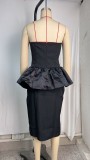 EVE Sexy Wrap Chest Tops Two Piece Skirts Set GPBY-SU8326