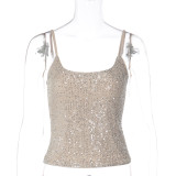EVE Sexy Sequin Sling Tank Tops LJSF-T6121112X
