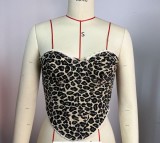 EVE Leopard Print Wrap Chest Tank Top GPBY-VE6326