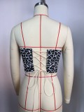 EVE Leopard Print Wrap Chest Tank Top GPBY-VE6326