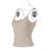 EVE Sexy Sequin Sling Tank Tops LJSF-T6121112X