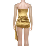 EVE Sexy Sequin Wrap Chest Bodysuit  GZJQ-K6K01768A