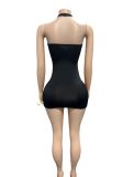 EVE Lace Hollow Out Halterneck Mini Dress GFCF-1448