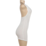 EVE Deep V Neck Backless Mini Dress GZJQ-K6D03543A
