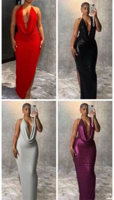 EVE Deep V Neck Backless Evening Dress GMYU-9285
