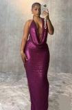EVE Deep V Neck Backless Evening Dress GMYU-9285