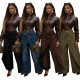 EVE Irregular High Waist Wide Leg Pants SH-S391529
