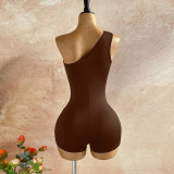 EVE Single Shoulder Ruched Romper GZIY-6376