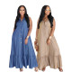 EVE Loose Solid Color Sleeveless Maxi Dress SFY-851