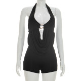 EVE Halterneck Backless Hollow Out Romper MXBF-J26RP047