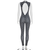 EVE Square Neck Backless Print Jumpsuit MXBF-J26JP025