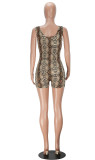 EVE Print Sleeveless Backless Sport Romper MZ-2088-1
