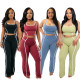 EVE Sleeveless Tank Top Flare Pants Suit CM-60405